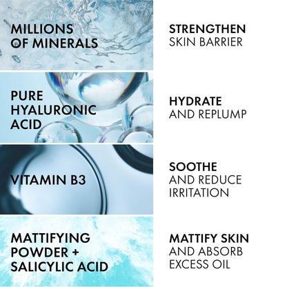 薇姿保湿面霜，矿物 89 哑光冰糕无香凝胶和透明质酸面部精华套装，适合中性至油性、敏感性肌肤，皮肤科医生推荐