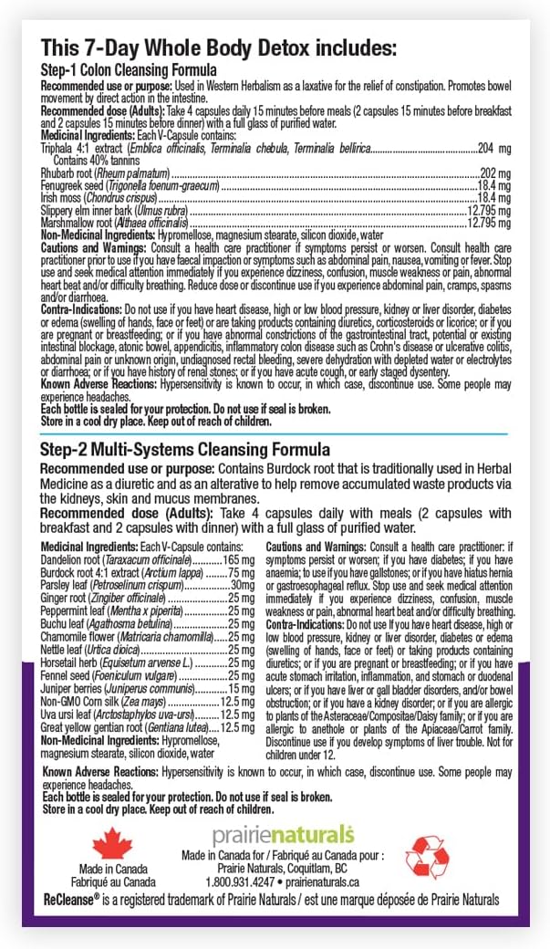 ReCleanse ® 7-Day Herbal Cleanse Kit