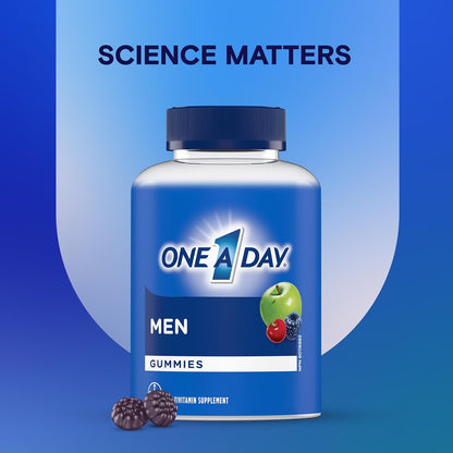 One A Day 男士复合维生素软糖 - 男士每日补充维生素软糖，含维生素 A、C、D、锌（有助于免疫和骨骼健康）、生物素（有助于能量代谢）、维生素 E、硒（抗氧化剂），130 粒软糖