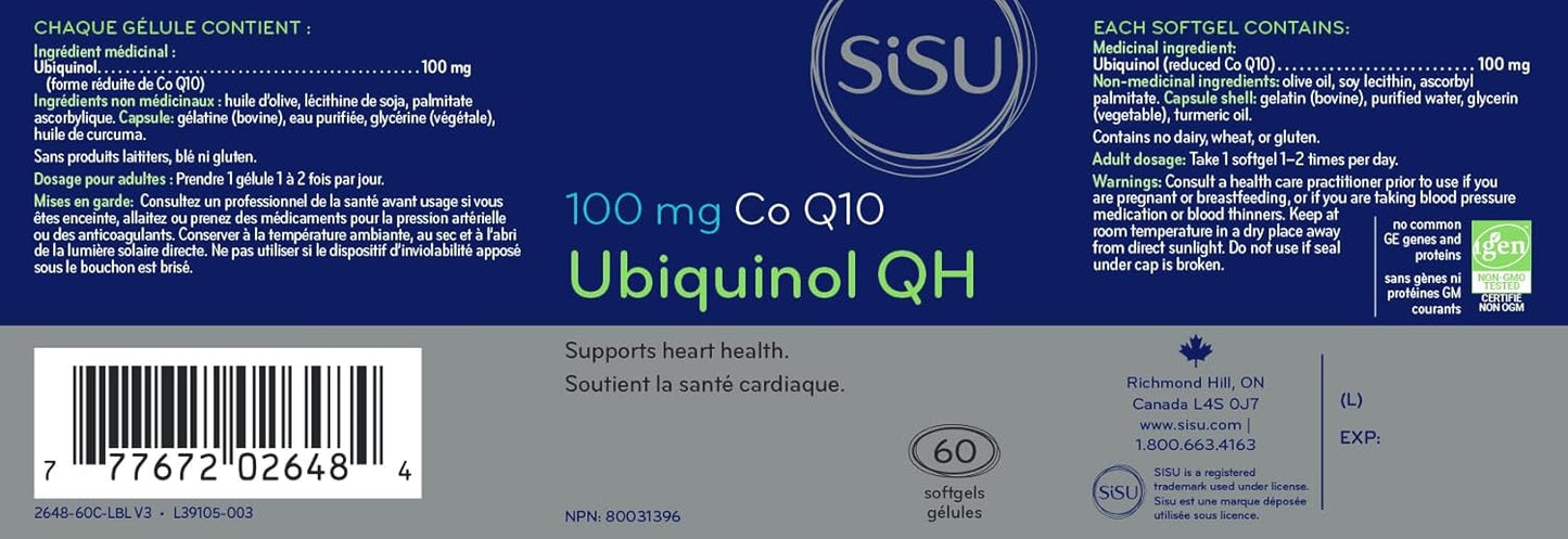 SISU 泛醇 QH 100 毫克 60 SG