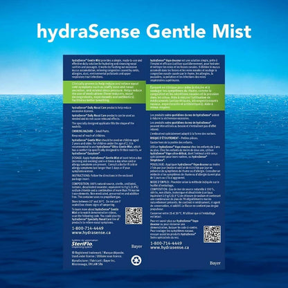 HydraSense 桉树鼻喷雾剂，专业鼻腔护理，含清爽桉树和薄荷，100 毫升 & 温和喷雾鼻喷雾剂，日常鼻腔护理，100% 天然海水，不含防腐剂，100 毫升