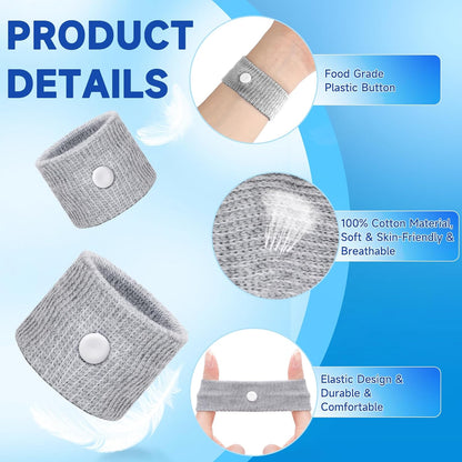 LYJEE 成人暈車緩解腕帶、懷孕緩解晨吐腕帶、暈車暈船緩解指壓腕帶