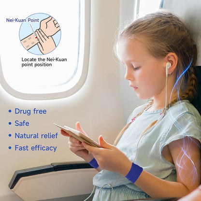 LYJEE 儿童晕车腕带，旅行晕车缓解腕带，晕车晕船防恶心腕带
