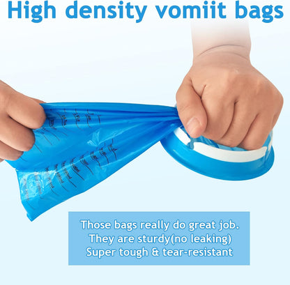 MOUCHOT 一次性呕吐袋，60 个装，适用于汽车，1000 毫升，用于旅行晕车、飞机、儿童和孕妇的呕吐呕吐物呕吐恶心