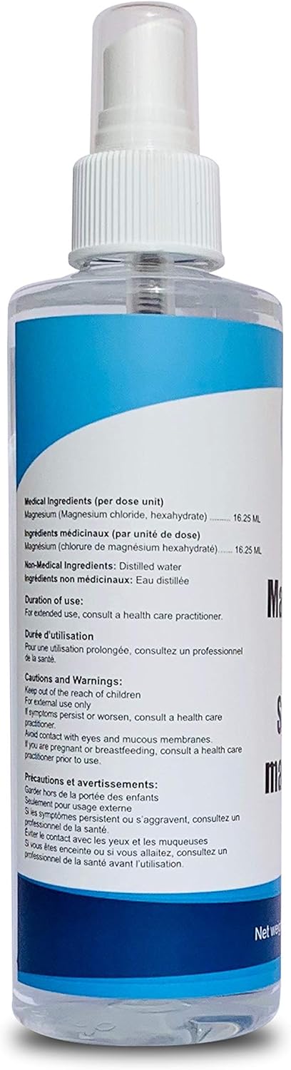 Yogti [加拿大製造] 超純鎂油、鎂噴霧，採用來自古代 Zechstein 海床的最純鎂製成 - 8 盎司