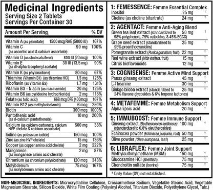 ALLMAX Nutrition - Vitaform - 高级 - 女性复合维生素 - 60 粒 - 30 天用量