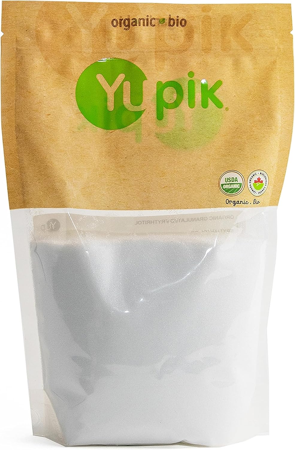 Yupik 有機顆粒狀赤藻醣醇 1 公斤，非基因，純素，無麩質，美國農業部認證，猶太潔食，天然零卡路里甜味劑，適合糖尿病患者和生酮烘焙的糖替代品