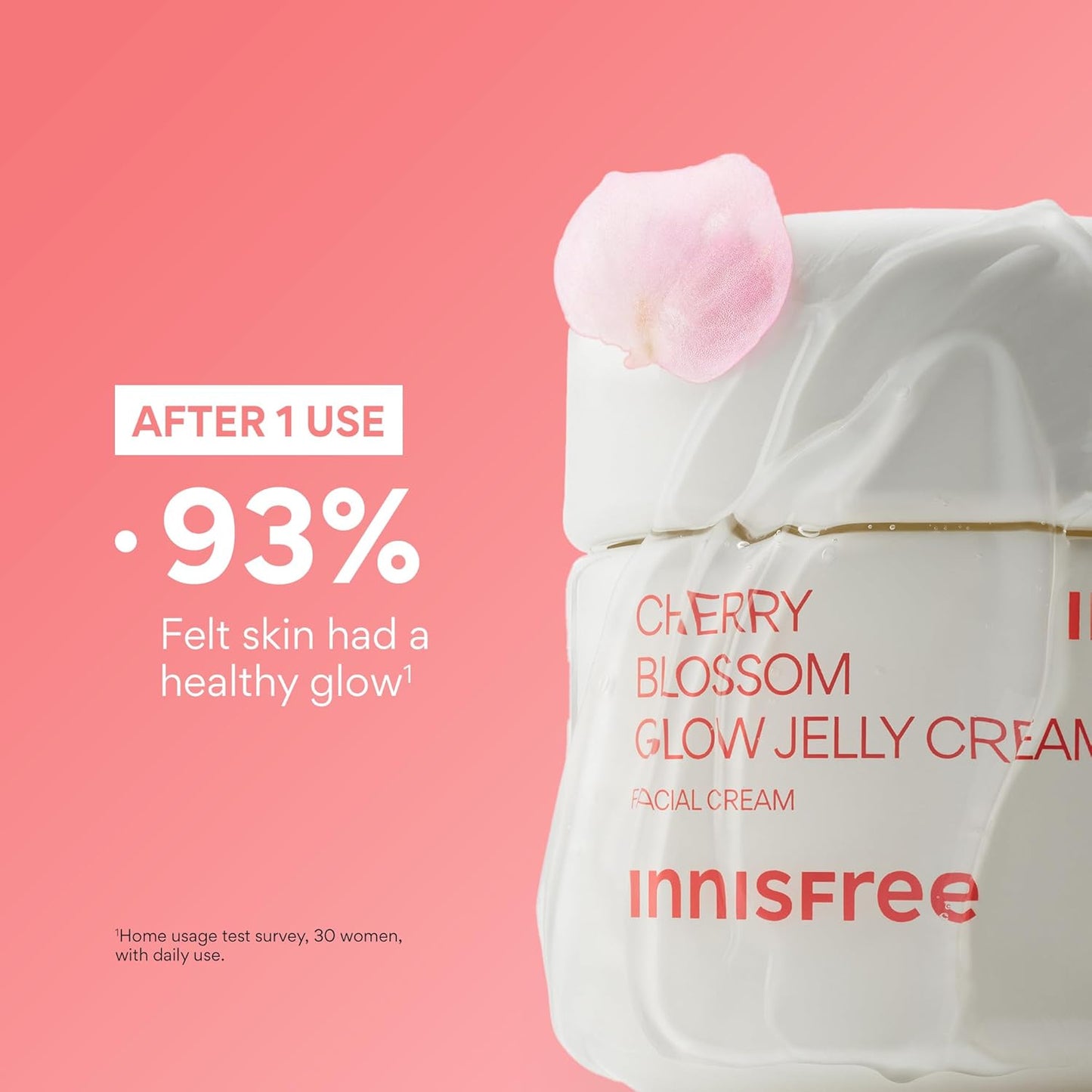 innisfree Cherry Blossom Glow Jelly Cream with Niacinamide, Korean Hydrating Moisturizer for Smooth, Radiant Skin