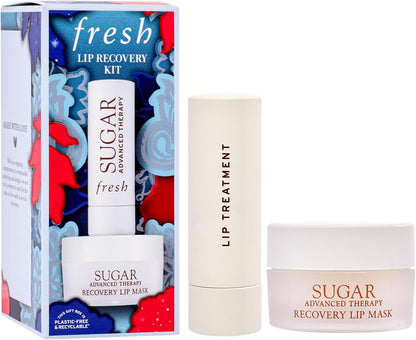 Fresh Lip Recovery Kit 0.35oz Sugar Advanced Therapy Lip Mask, 0.15oz Sugar Advanced Therapy Lip Treatment Women-2 Pc