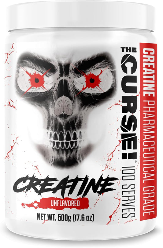 JNX SPORTS The Curse! Creatine Monohydrate Powder 500g 5g Per Serve Pure Micronized Creatine 100 Servings (17.6oz)