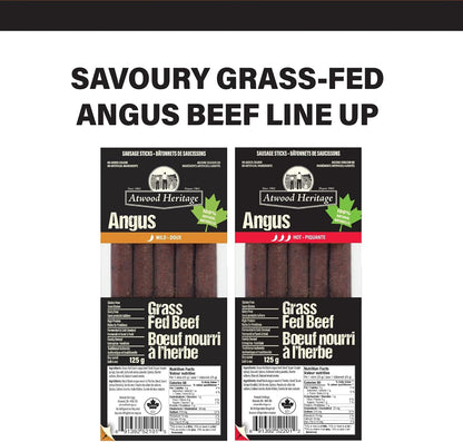 Atwood Heritage 草飼牛肉零食棒，口味溫和，5 根，125 克，高蛋白，無麩質，無硝酸鹽，加拿大製造