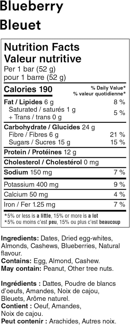 RXBAR 蛋白棒 蓝莓味 12x52克（12条装）