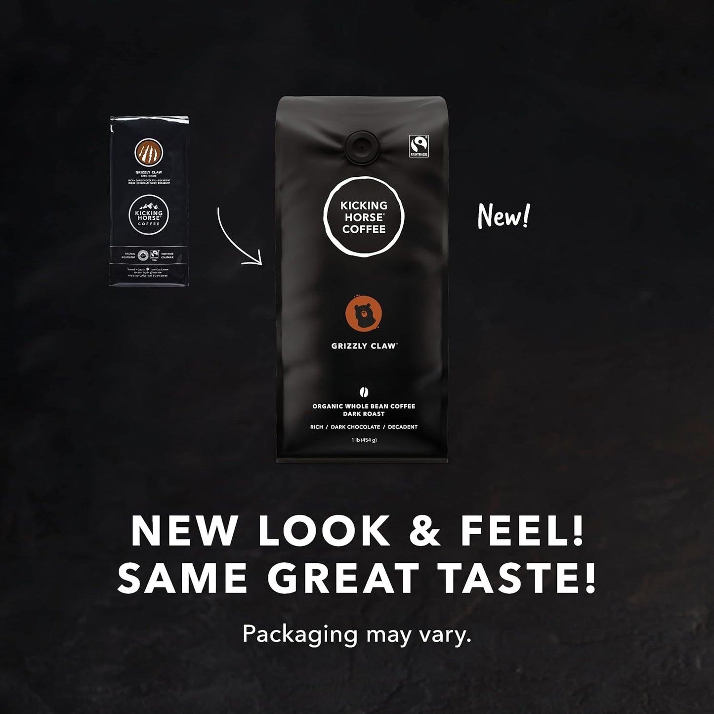 Kicking Horse Coffee，Kick Ass，深度烘焙，研磨，284 克 - 有機認證、公平貿易、猶太潔食咖啡 &，Grizzly Claw，深度烘焙，全豆，1 磅 - 有機認證、公平貿易、猶太潔食咖啡