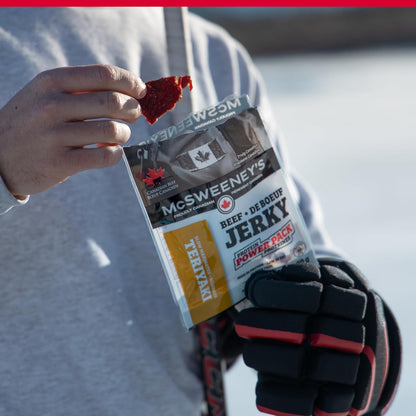 McSweeney's Slow Marinated Teriyaki Beef Jerky Power Pack. 100% Made in Canada. School Snacks, Gluten Free, High Protein Snacks, Low Fat, Naturally Smoked. 30g (Pack of 12)