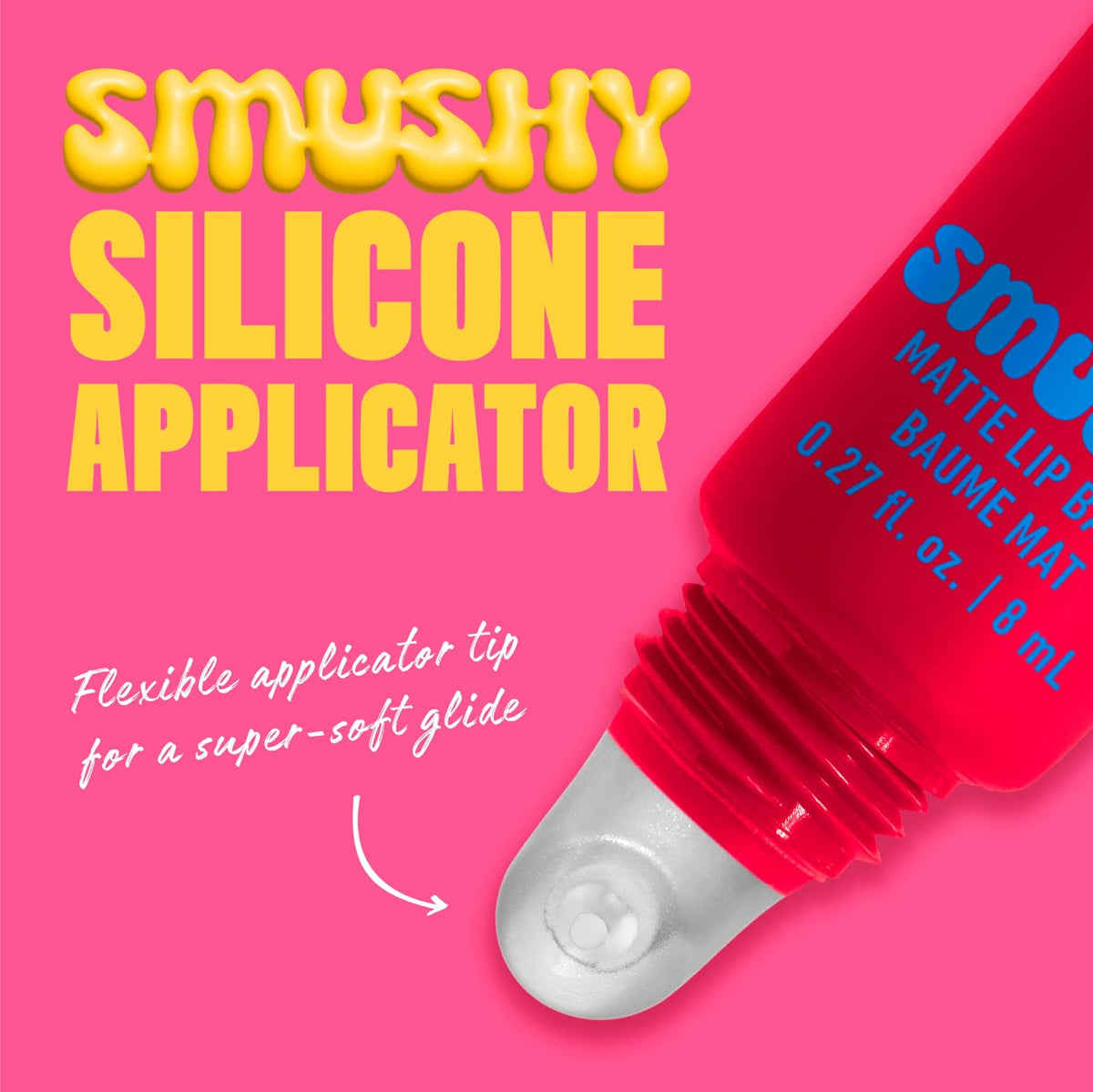 NYX Professional Makeup Smushy Matte Lip Balm, Soft Diffused Color, With Mochi Rice Powder, Watermelon Lemonade Scent, Shade: Sassy Stuff (Watermelon Pink)