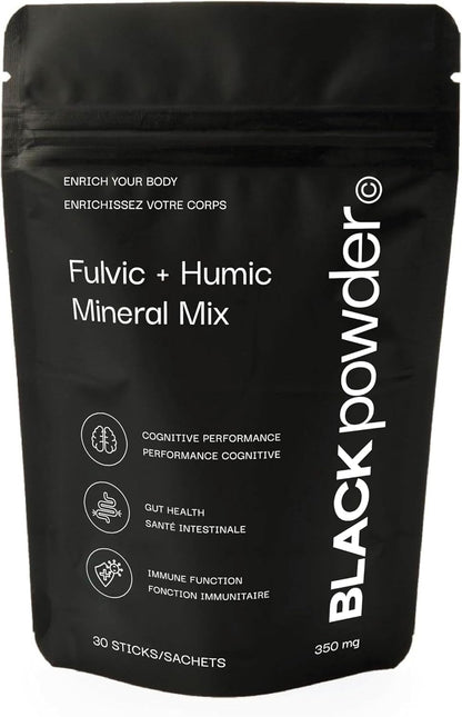 Trace, BLACKpowder, Fulvic and Humic Acid Powder Blend, 30x350mg Packets