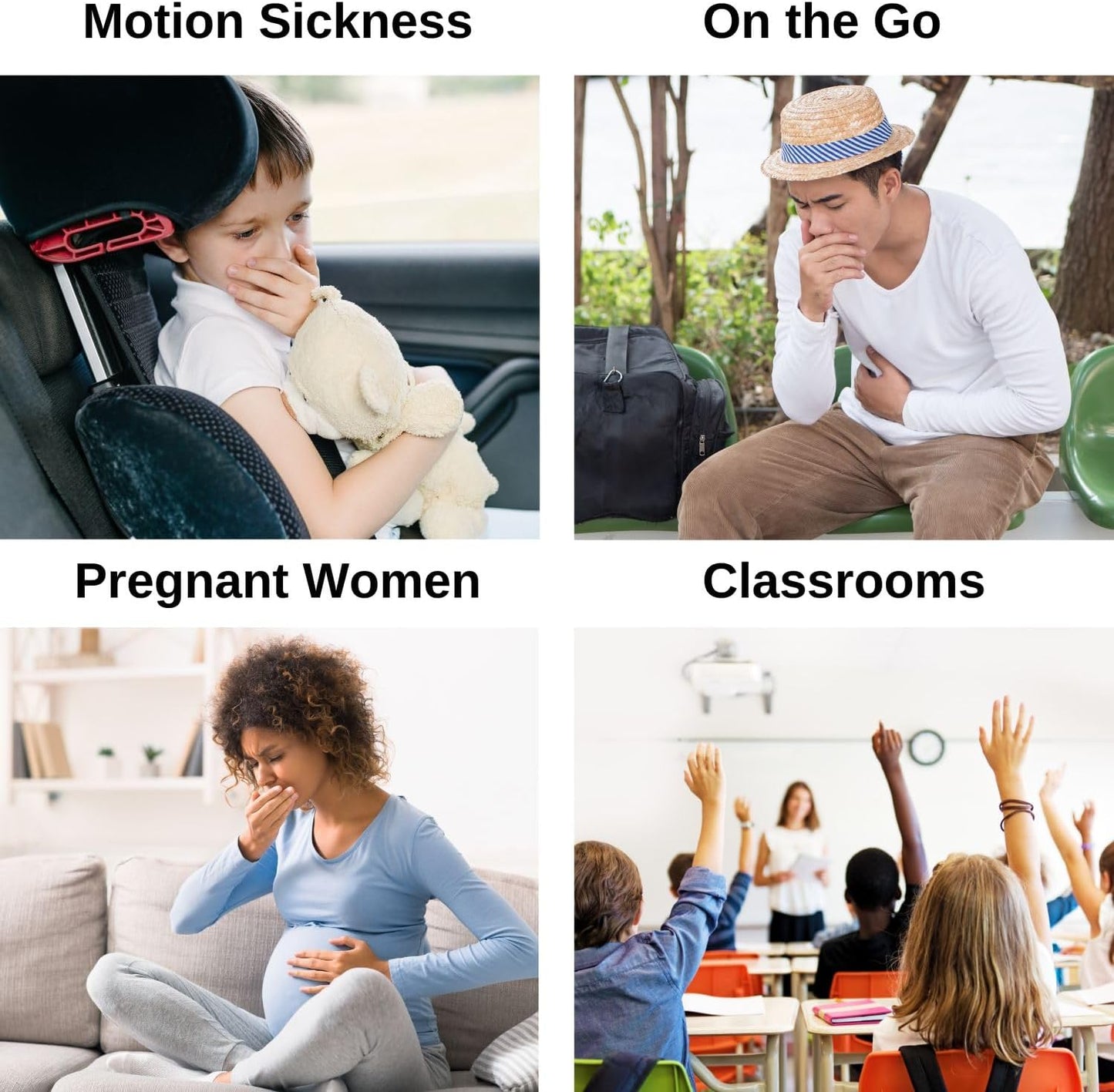 HCS 一次性嘔吐袋 | 144 個藍色醫用級嘔吐袋 | 40 液體盎司，帶易閉合環 | 嘔吐袋 一次性用於暈車、出租車、居家、旅行 | 便攜式嘔吐袋，防漏