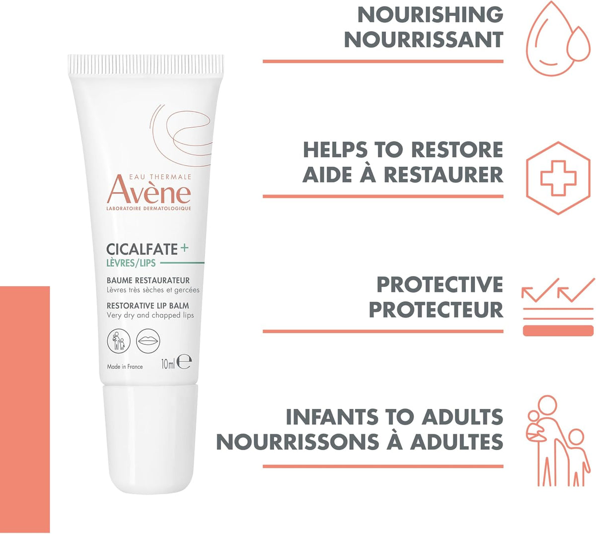 雅漾 Avene Cicalfate+ 修护润唇膏（干燥干裂双唇适用）