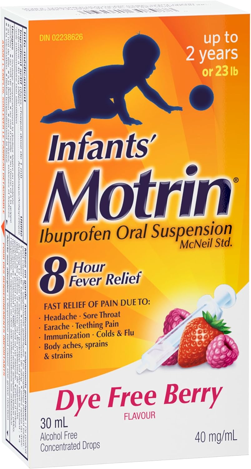 Motrin 婴儿布洛芬口服混悬液浓缩滴剂 无色素浆果味，40 毫克/毫升 30 毫升