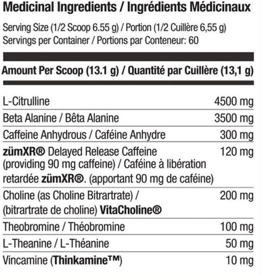 「RYSE Up Supplements」 富含運動前營養成分 | 增強一氧化氮泵、能量和力量 | 富含 L-瓜氨酸、β-丙氨酸和雙源咖啡因 | 60 份（櫻桃味）