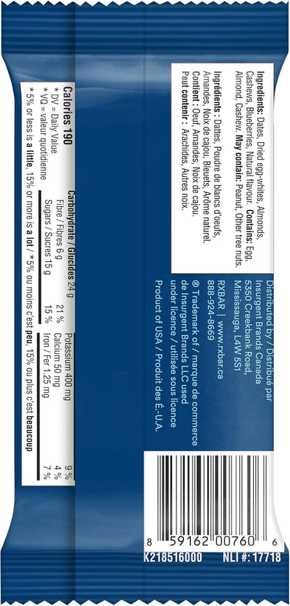 RXBAR 蛋白棒 蓝莓味 12x52克（12条装）