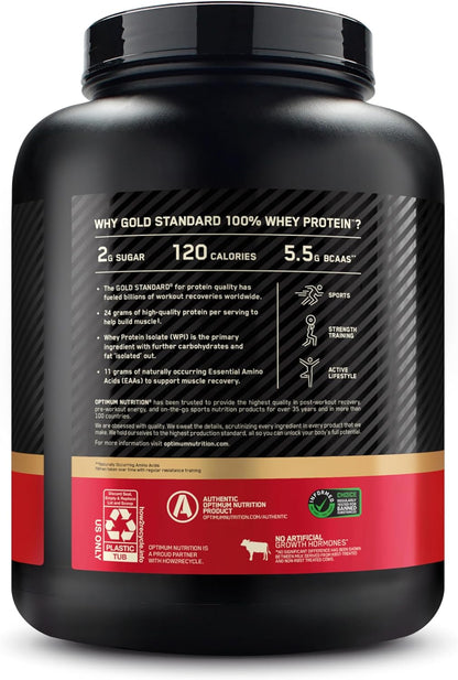 Optimum Nutrition Gold Standard 100% 乳清蛋白粉，2.270 克 - 极致牛奶巧克力 - 70 份（包装可能有所不同）