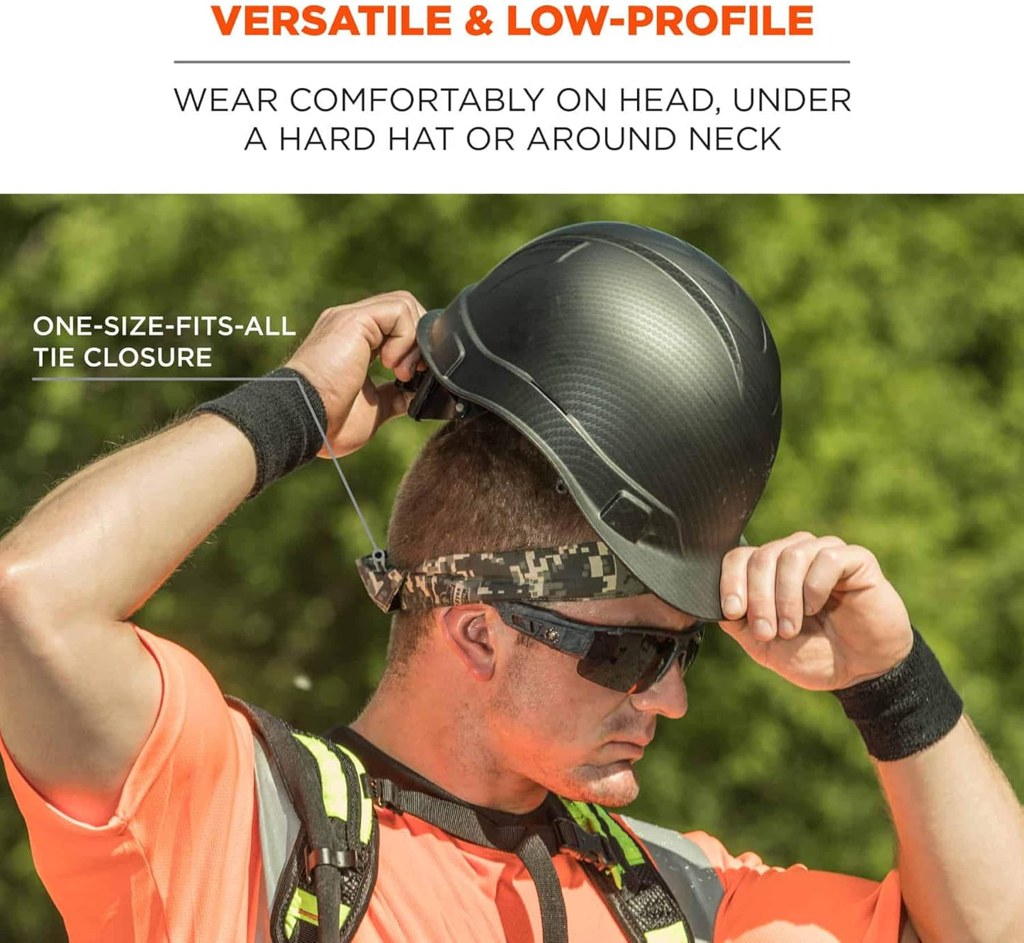 Ergodyne Chill-Its 6700 男女通用蒸发冷却头巾，火焰图案，均码