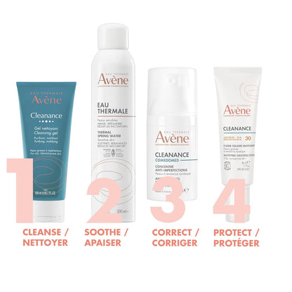 Eau Thermale Avene Cleanance Mattifying Sunscreen Lotion SPF 30, Daily Face Moisturizer Sun Protection, 40 ml