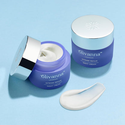 Olivanna Intense Repair Night Cream - Face Moisturizer - Enriched with Natural Ceramides, Hyaluronic Acid, and Omega-Rich Seed Oils - 50 ml