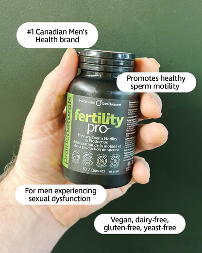 Prairie Naturals Fertility Pro，提高精子活力和產量，純素，非基因，無麩質，左旋肉鹼，藜麥豆，輔酶 Q10，鋅和硒，加拿大製造，專為男性研製，60 粒 V 型膠囊