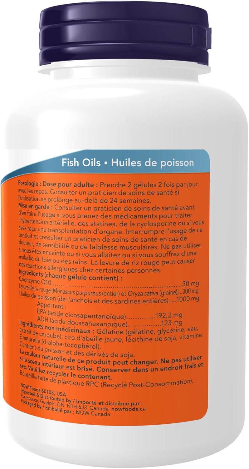 NOW Supplements, Red Omega™ 含輔酶 Q10 30 毫克和 Omega-3 魚油，心血管支持*，90 粒軟膠囊