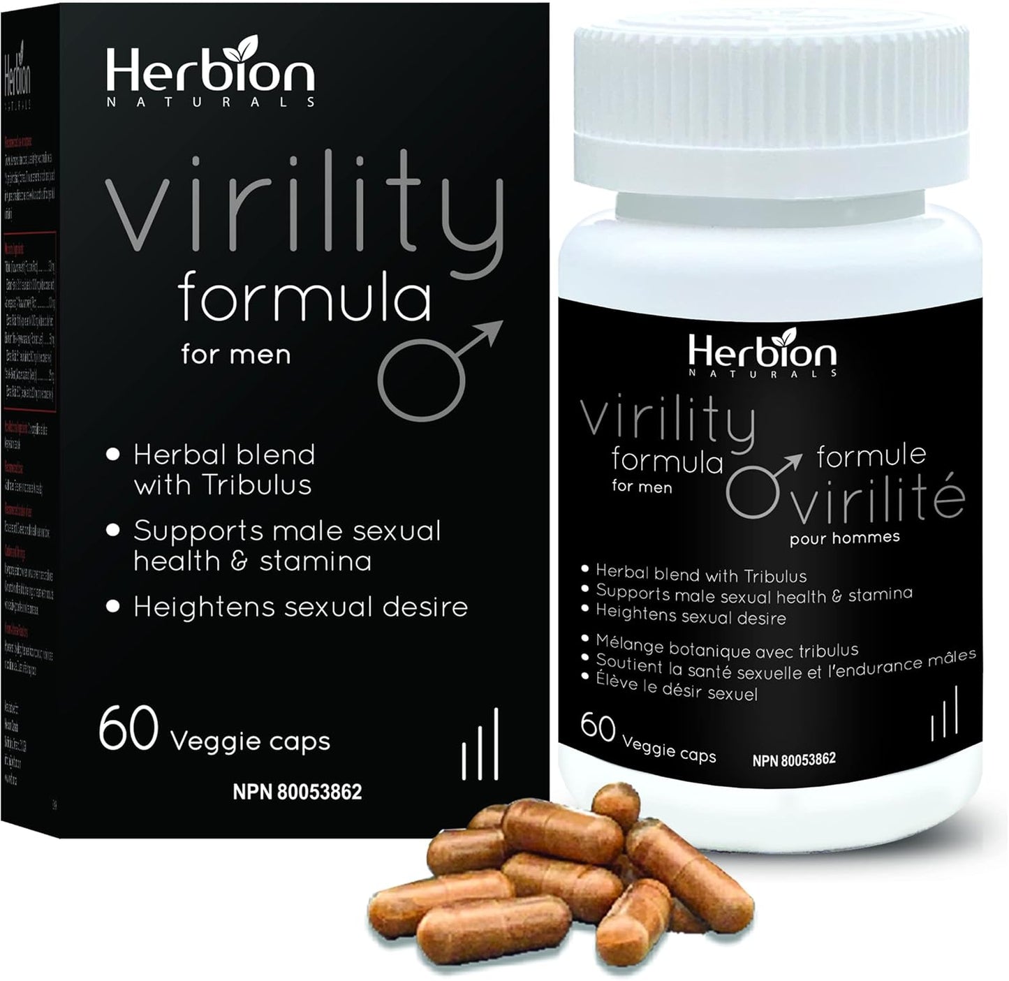 Herbion Naturals 活力配方 - 提升能量、力量、表現和耐力 - 非荷爾蒙、非類固醇 - 60 粒素食膠囊