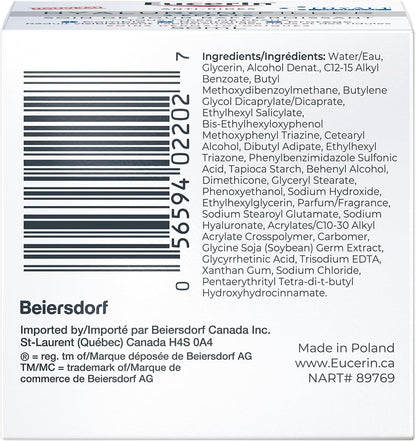 Eucerin Anti Wrinkle Firming Day Care Hyaluronic Acid Moisturizer for Face, Anti Aging Face Cream for Women Visibly Reduces the Look of Fine Lines & Wrinkles, All Skin Types, 50mL Jar