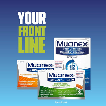 Mucinex, 胸闷，12 小时缓释双层片剂，祛痰，600 毫克，40 片