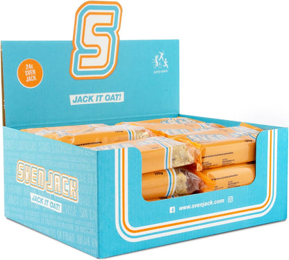 SvenJack Oat Bar Apricot - 24 × 125g - Vegan Oatmeal Energy Bar with Apricot, High‑Fibre, Low‑Sugar, Gluten‑Free Fruity Snack
