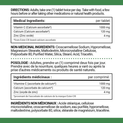 自然之宝酯化维生素 C，1000 毫克，经临床研究成分，非酸性，对胃无害，有助于增强免疫功能，支持骨骼、牙齿、软骨和牙龈，抗氧化，包衣片，190 克
