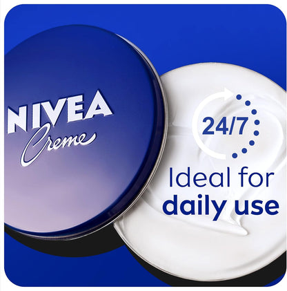 NIVEA Creme | All Purpose Moisturizing Cream| Face, Hand, Body Cream & Lip Care Essential, (2 X 4.8g) | Made with Jojoba Oil & Shea Butter, 24H Hydration, Transparent