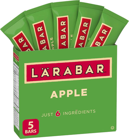 LÄRABAR Apple, Fruit and Nut Energy Bar, Pack of 5 Bars, Gluten Free, Vegan, Snack Bars
