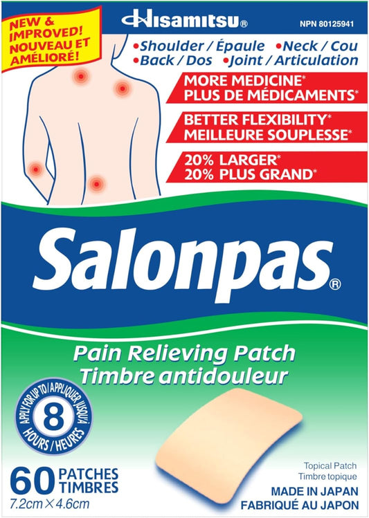 Salonpas Pain Relieving Patch, 60 count