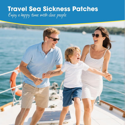 MQXUNMI Sea Sickness Patch for Cruise, 28 Count Motion Sickness Patches- Relieves Dizziness from Seasickness and carsickness, Suit for Travel of Car and Boat Rides, Cruise and Airplane