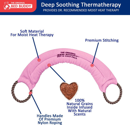Bed Buddy 香薰加热垫和冷却颈巾，2 件装，无香型和薰衣草香型 - 微波加热垫，缓解肌肉酸痛 - 冷敷包，缓解疼痛