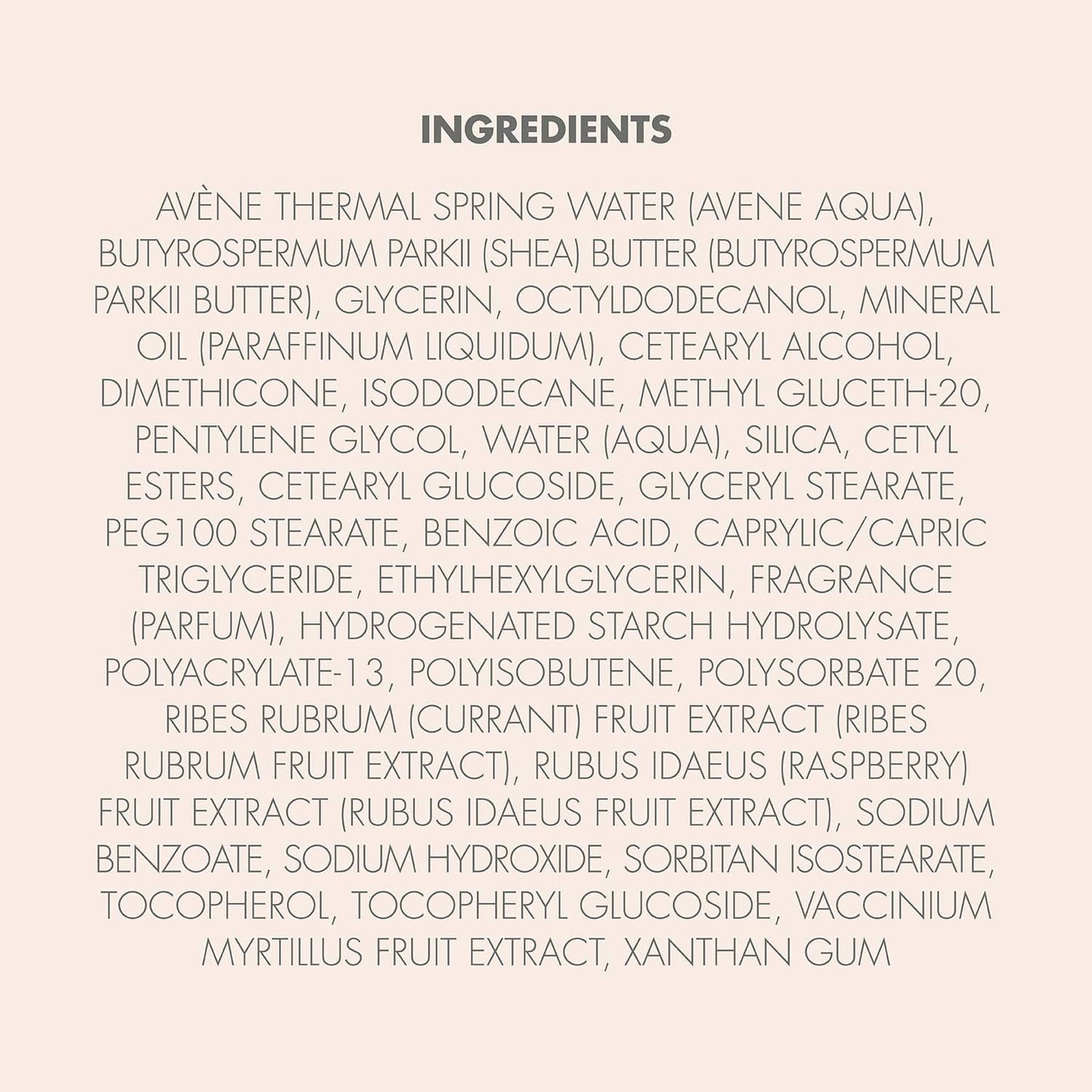 Eau Thermale Avene RICH Revitalizing Nourishing Cream, Ultra Nourishing Face Moisturizer, Red Fruit Extract, Antioxidant Protection, Non-comedogenic, 50 ml