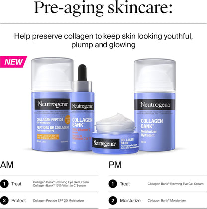 Neutrogena Collagen Bank Face Moisturizer, Daily Anti-Aging Neck Collagen Cream with Bakuchiol, Cream to Support Skin’s Natural Collagen for Visibly Plump Skin, 79 mL