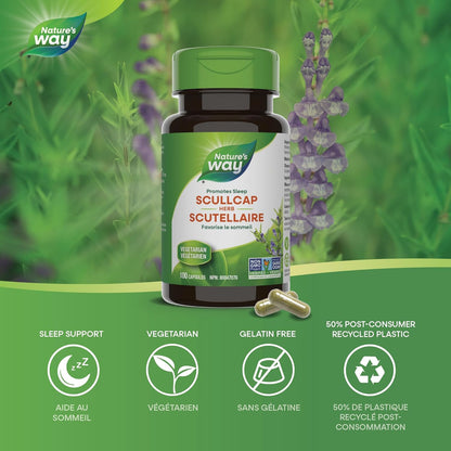 Nature's Way 黄芩草本助眠胶囊，100粒