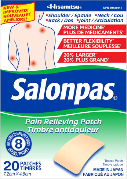 Salonpas Pain Relieving Patch, 20 count