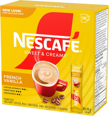 雀巢香甜奶油法式香草速溶咖啡混合盒，法式香草味，6 包
