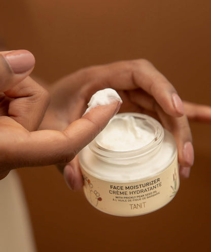 TANIT 男女平衡臉部保濕霜，含仙人掌籽油的保濕霜，適合乾性肌膚的最佳日常保濕霜，無油配方，50 克