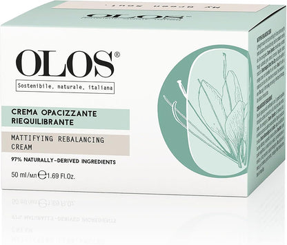Olos 霧面平衡霜 - 適合油性肌膚的乳霜 - 控制皮脂分泌，改善膚質 - 不要阻塞妝前乳 - 1.7 盎司