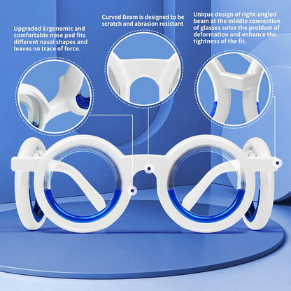 Hion 暈動病眼鏡、暈車眼鏡、緩解暈車暈船、防噁心眩暈眼鏡、成人或兒童無鏡片液體（1 對無袋）