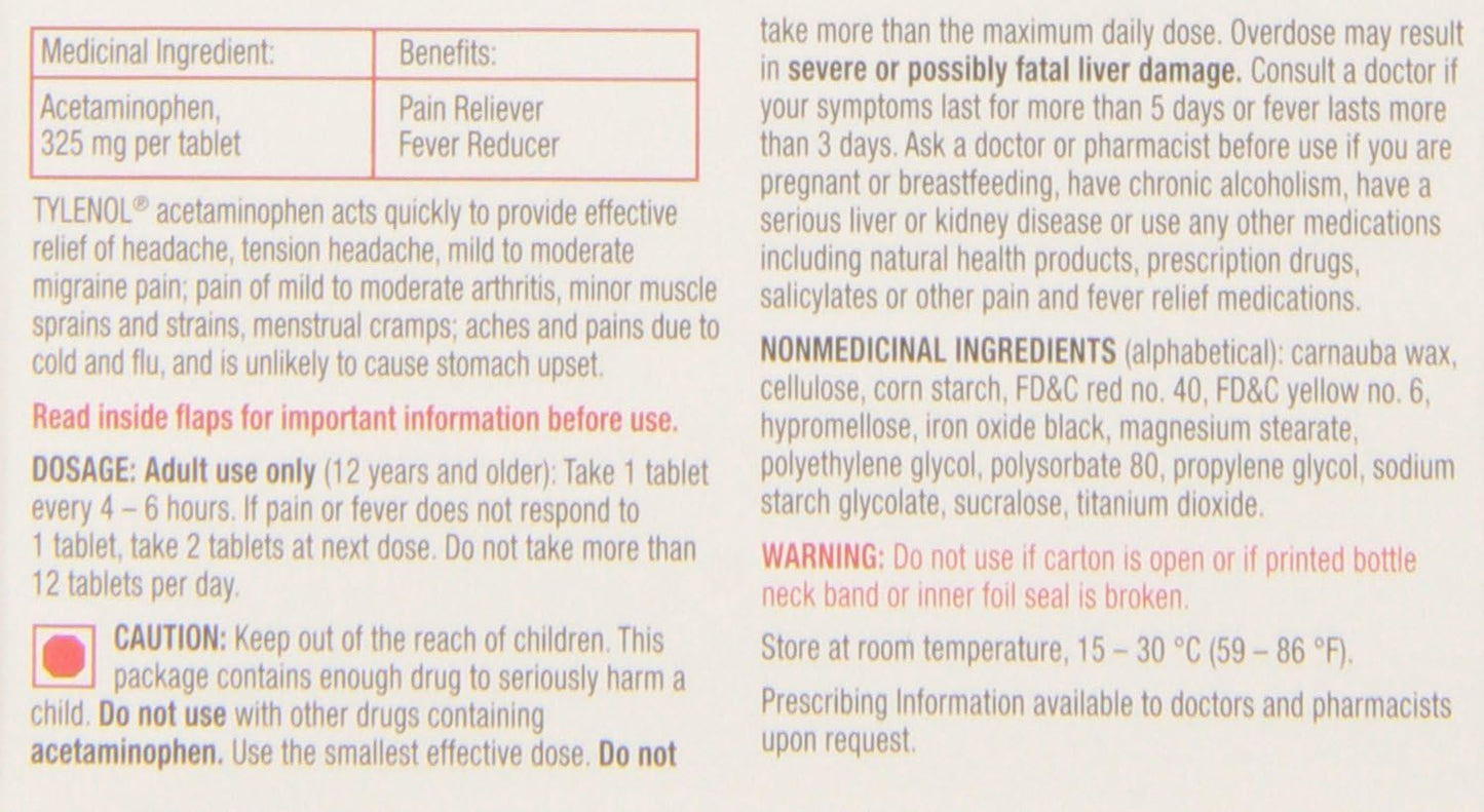 泰諾常規強度 Ez 片劑 24 片